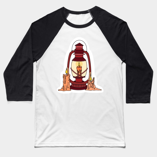 Lantern Baseball T-Shirt by astroashleeart